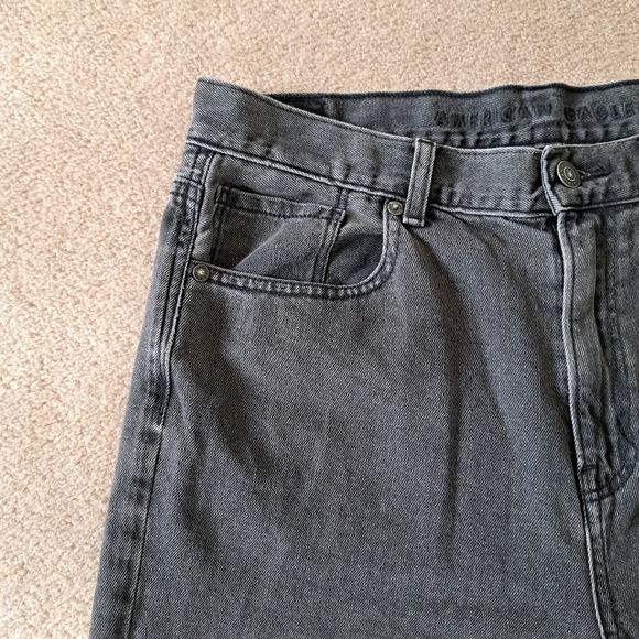 American Eagle Jeans Women's Size 10 Mom Jean Grey Denim High Rise - Picture 3 of 13